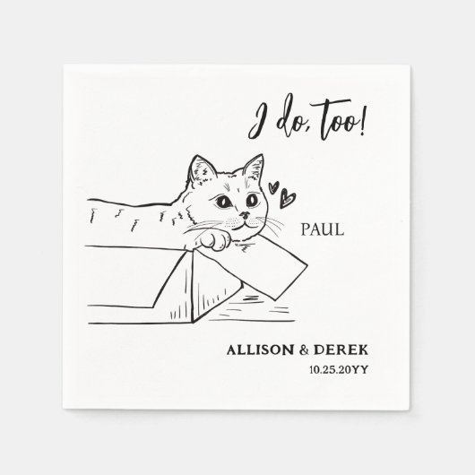 Ik doe te minimalistische hond huisdier kat tekeni servet (Voorkant)