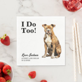 Ik Doe Te Ookaans Staffordshire Terrier Huwelijk Servet