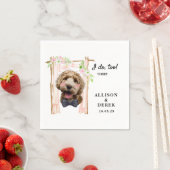 Ik doe te schattig gepersonaliseerde kat hond foto servet (Insitu)