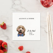 Ik doe te schattig Sjabloon kat hond foto bruiloft Servet (Insitu)