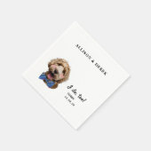 Ik doe te schattig Sjabloon kat hond foto bruiloft Servet (Hoek)