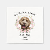 Ik doe te schattig Sjabloon kat hond foto bruiloft Servet (Voorkant)