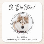 Ik doe te veel elegante foto-hondenweddenschap kartonnen onderzetters (Voorkant)