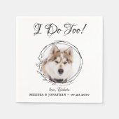 Ik doe te veel elegante foto-hondenweddenschap servet (Voorkant)