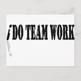 Ik doe teamwork briefkaart