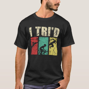 Ik doe Tri Retro Vintage Triatlon Triatleet Zwem T-shirt