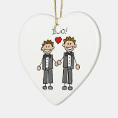 Ik doe twee boodschappen keramisch ornament (Links)