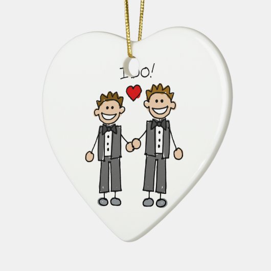 Ik doe twee boodschappen keramisch ornament (Links)