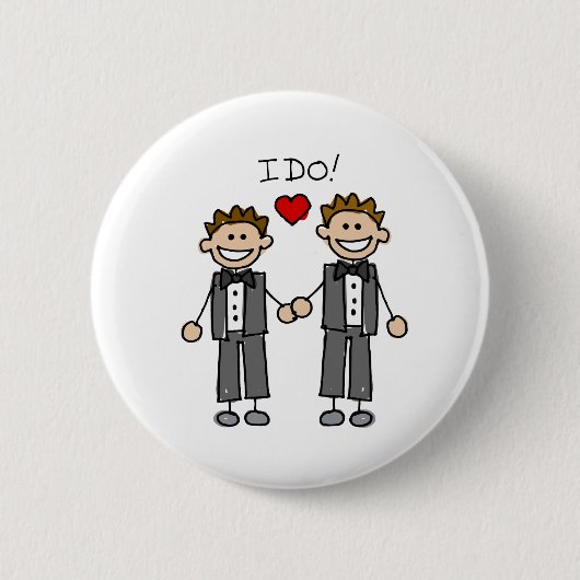 Ik doe twee boodschappen ronde button 5,7 cm (Voorkant)