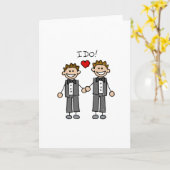 Ik doe Twee bruidegoms Kaart (Gele Bloem)