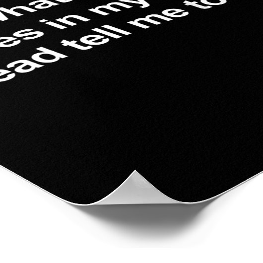 Ik doe wat de stemmen in mijn vrouwenhoofd me vert poster (Hoek)