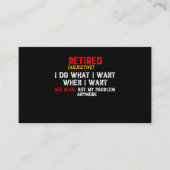 Ik doe wat ik wil als ik wil visitekaartje (Voorkant)