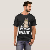 Ik Doe Wat Ik Wil Boze Kat Kitten T-shirt (Voorkant volledig)