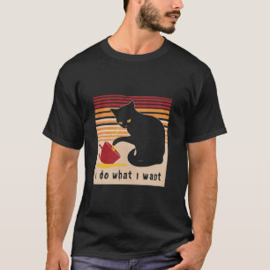 Ik doe wat ik wil Cat  Black Cat Love Pet T T-shirt