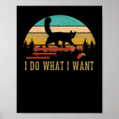 Ik doe wat ik wil Cat  Sunset Poster (Voorkant)