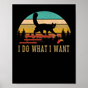 Ik doe wat ik wil Cat  Sunset Poster