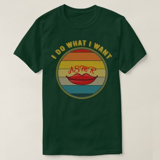 Ik doe wat ik wil dat ASM lippen verontrust T-shirt (Design voorkant)