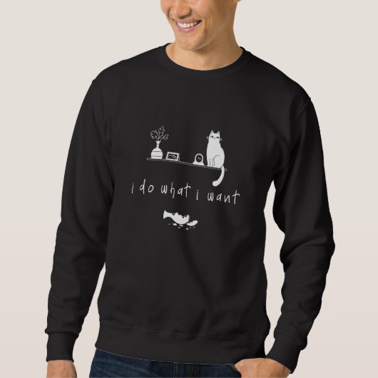 Ik doe wat ik wil dat Ca Meow Cat Kat Trui (Voorkant)