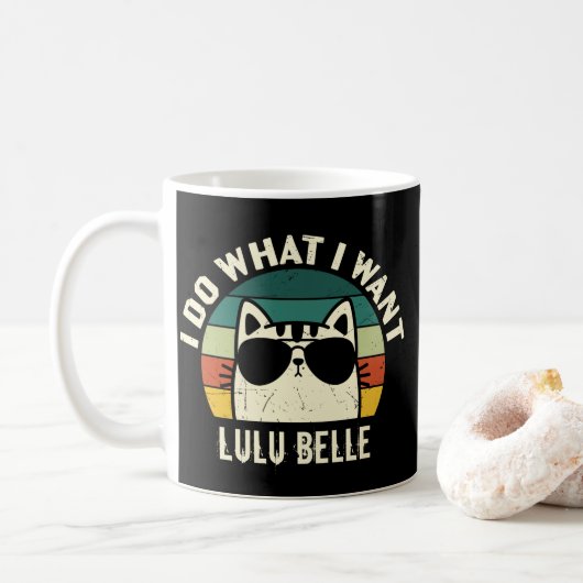 Ik doe wat ik wil dat Cat Lover persoonlijke koffi Koffiemok (Met donut)