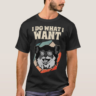 Ik doe wat ik wil dat Chihuahua  Dog I Retro T-shirt