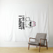 Ik doe wat ik wil dat Cute Rabbit Bunny Wandkleed (In Situ (horizontaal))
