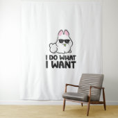 Ik doe wat ik wil dat Cute Rabbit Bunny Wandkleed (In situ)