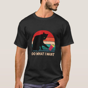 Ik doe wat ik wil dat de  Black Cat Red Cup Funny  T-shirt