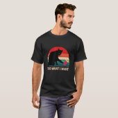 Ik doe wat ik wil dat de  Black Cat Red Cup Funny  T-shirt (Voorkant volledig)