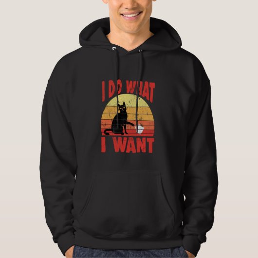 Ik doe wat ik wil dat grappig T-shirt Kitten Angry (Voorkant)