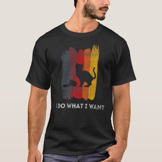 Ik doe wat ik wil dat grappige kat-gekompelde beke t-shirt (Voorkant)