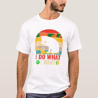 Ik doe wat ik wil dat grappige kat t-shirt