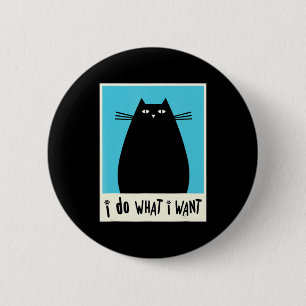Ik doe wat ik wil dat Kat over Japanse kat Kawa ga Ronde Button 5,7 Cm
