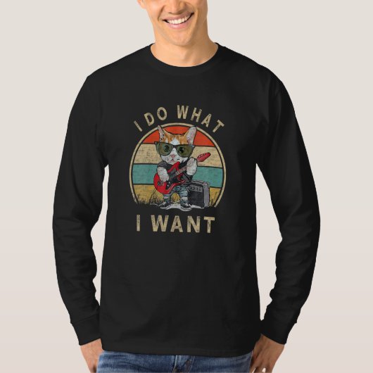 Ik doe wat ik wil dat kattekat t-shirt (Voorkant)