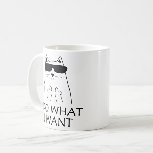 Ik doe wat ik wil dat kattenbroodjes Mok (Voorkant links)