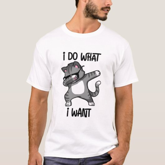 ik doe wat ik wil dat katteneigenaar t-shirt (Voorkant)