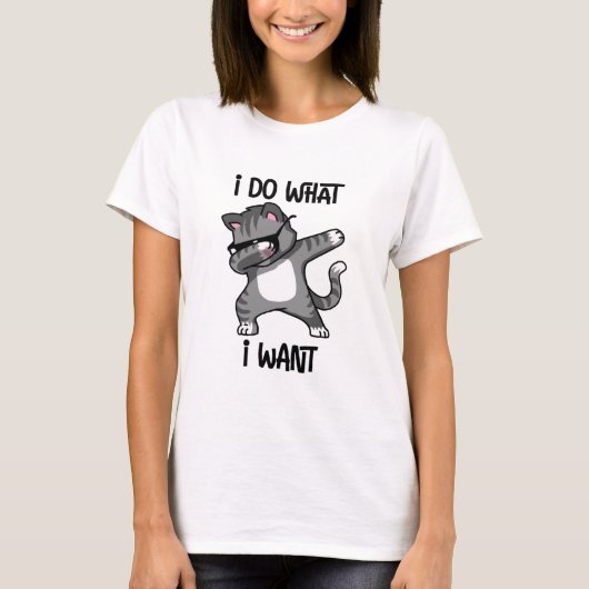 ik doe wat ik wil dat katteneigenaar t-shirt (Voorkant)