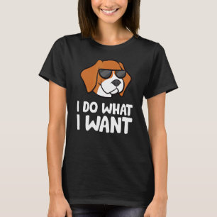 Ik doe wat ik wil dat liefdesbeagle-honden t-shirt