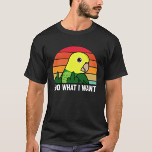 Ik doe wat ik wil dat papegaai ik dubbel geel op A T-shirt