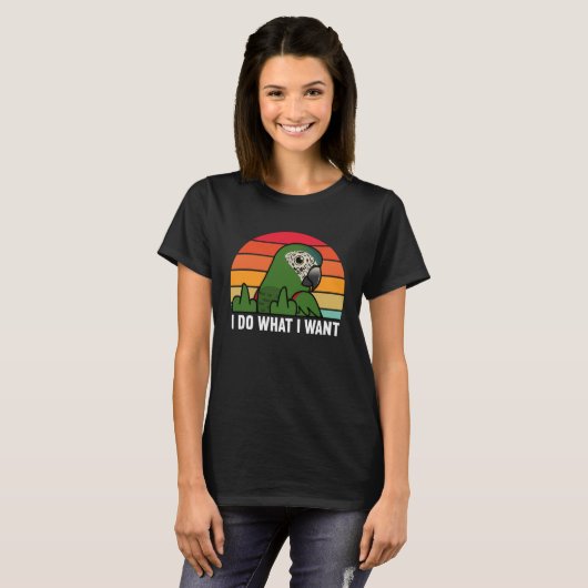 Ik doe wat ik wil dat Parrot dat ik Macaw T-shirt (Voorkant volledig)