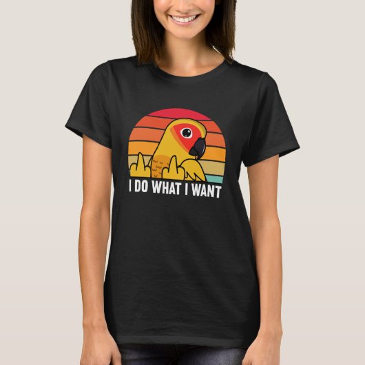 Ik doe wat ik wil dat Parrot I Sun Conure T-shirt (Voorkant)