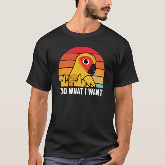 Ik doe wat ik wil dat Parrot I Sun Conure T-shirt (Voorkant)