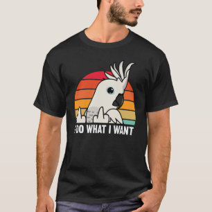Ik doe wat ik wil dat Parrot ik een witte katoeno T-shirt