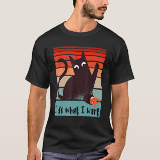 Ik doe wat ik wil dat rebellenkat een koffiekopje t-shirt