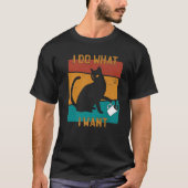 Ik doe wat ik wil dat  Retro Cat Lover Funny T-shirt (Voorkant)
