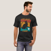 Ik doe wat ik wil dat  Retro Cat Lover Funny T-shirt (Voorkant volledig)