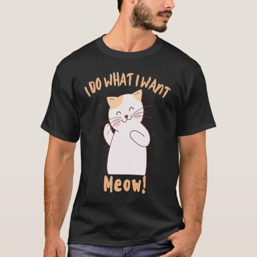 Ik doe wat ik wil de kat liefde t-shirt (Voorkant)