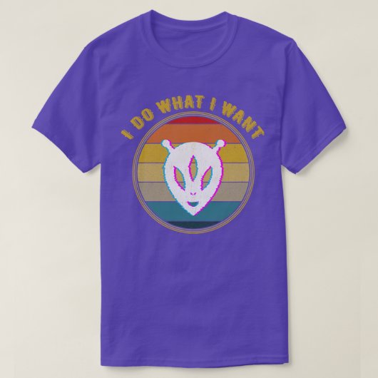 Ik doe wat ik wil glitch verontrust t-shirt (Design voorkant)