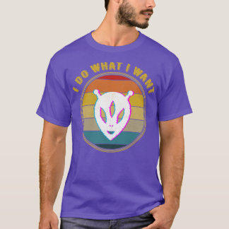 Ik doe wat ik wil glitch verontrust t-shirt