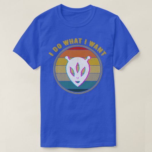Ik doe wat ik wil glitch verontrust t-shirt (Design voorkant)