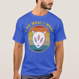 Ik doe wat ik wil glitch verontrust t-shirt